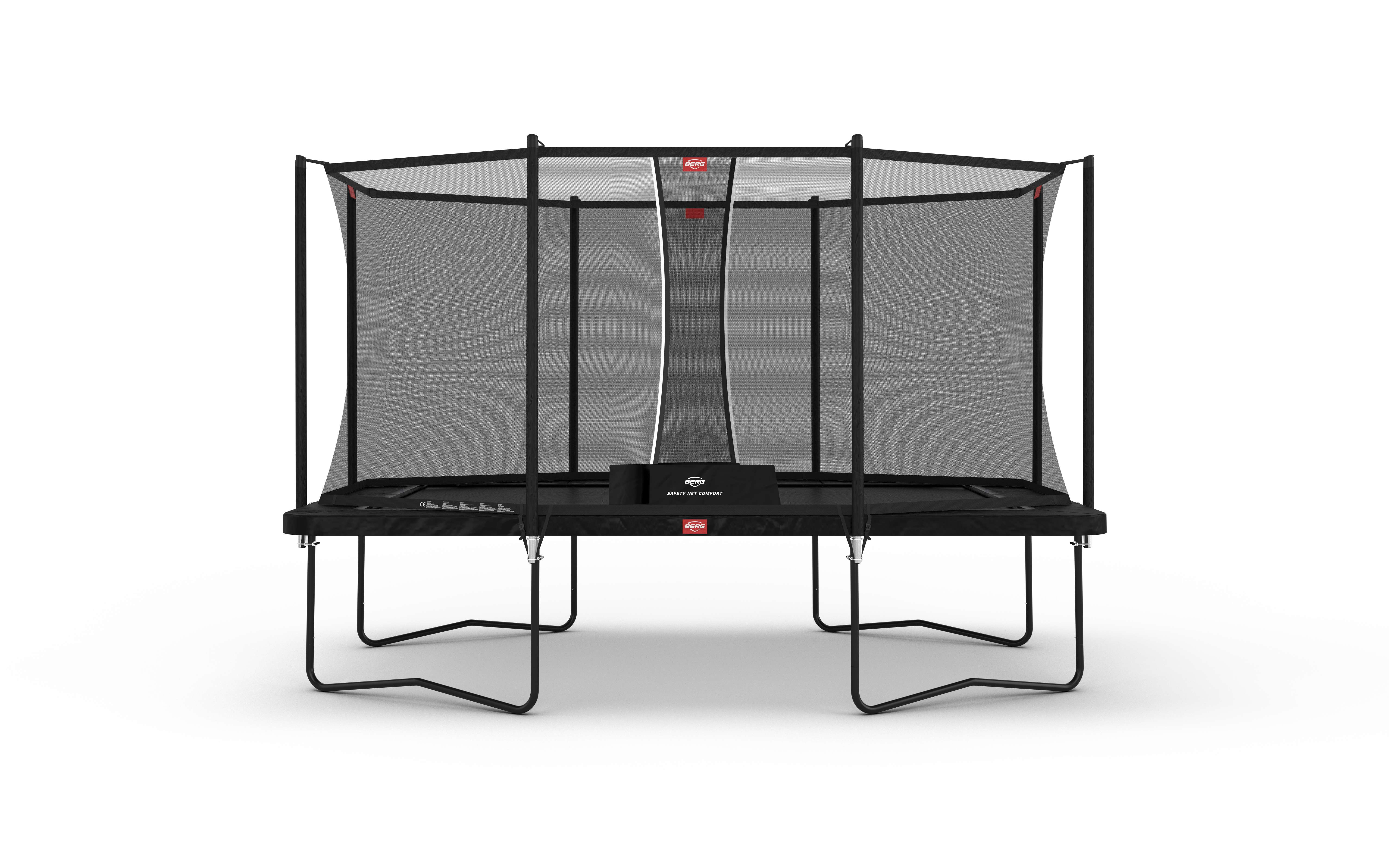 BERG Ultim Favorit Regular 410 Black — Rectangular trampoline with safety net